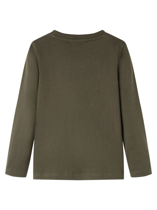 Dětské tričko s dlouhým rukávem khaki 92