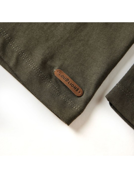 Dětské tričko s dlouhým rukávem khaki 104
