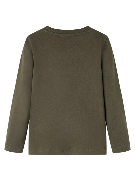 Dětské tričko s dlouhým rukávem khaki 116