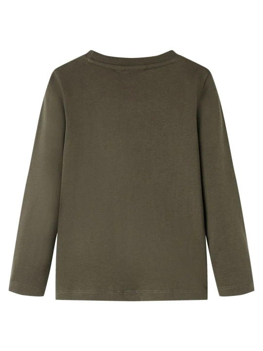 Dětské tričko s dlouhým rukávem khaki 116