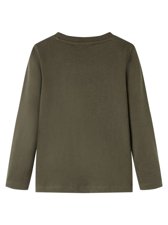 Dětské tričko s dlouhým rukávem khaki 140