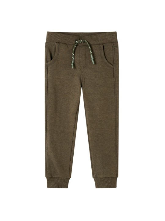 Dětské tepláky khaki melanž 92