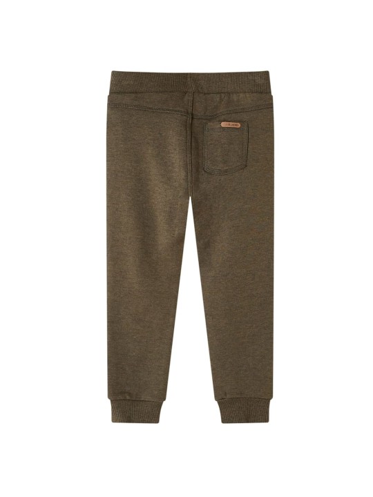 Dětské tepláky khaki melanž 92