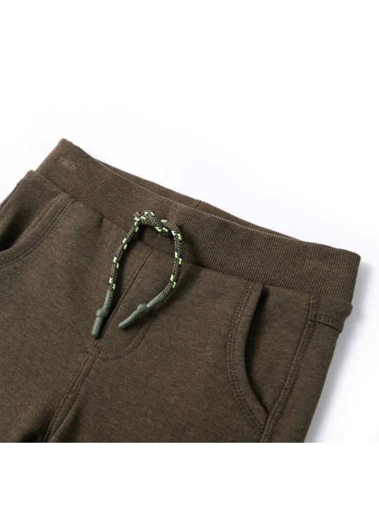 Dětské tepláky khaki melanž 104