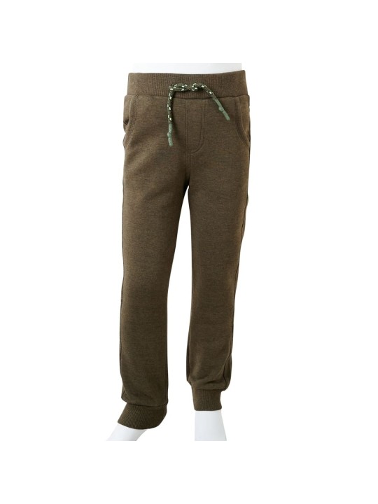 Dětské tepláky khaki melanž 116