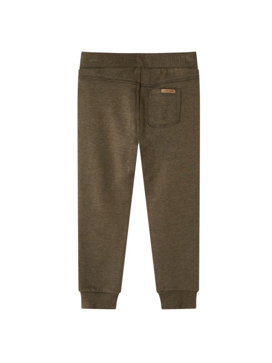 Dětské tepláky khaki melanž 140