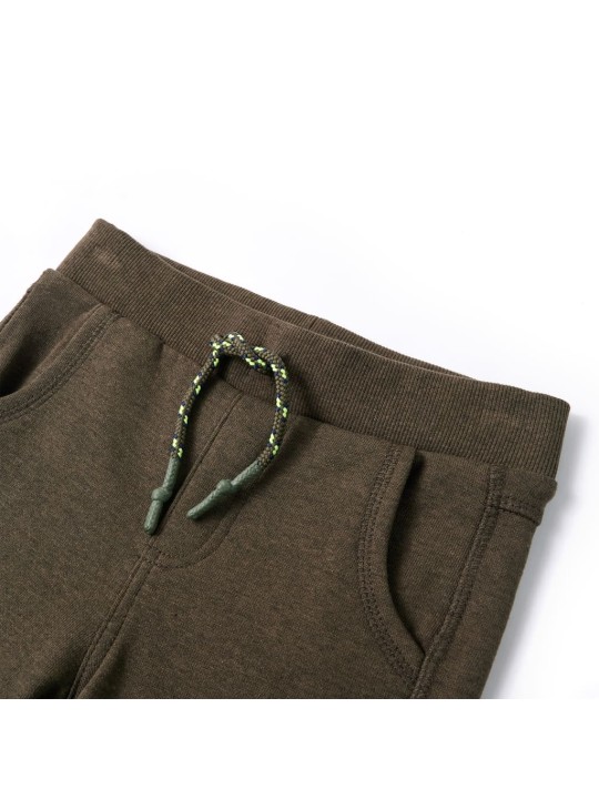 Dětské tepláky khaki melanž 140