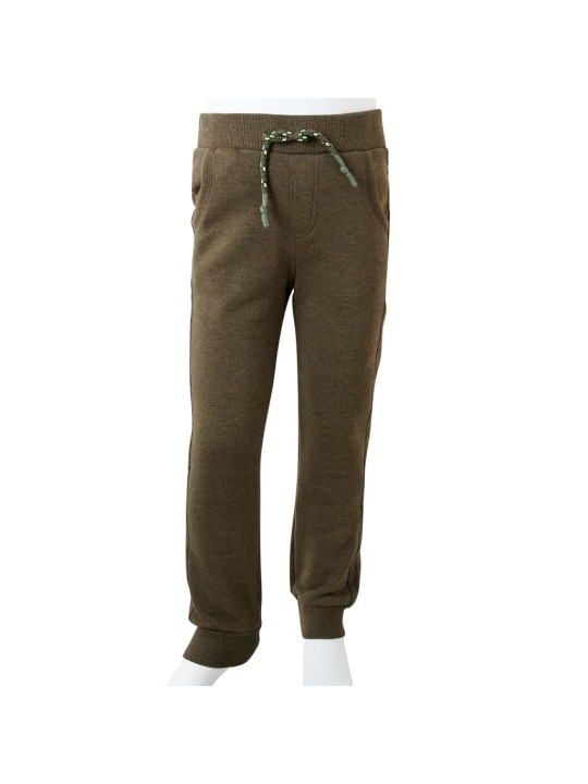 Dětské tepláky khaki melanž 140