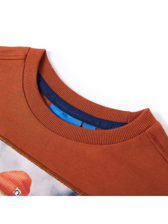 Dětské tričko s dlouhým rukávem oranžové 104