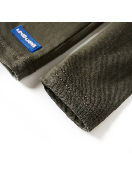 Dětské tričko s dlouhým rukávem khaki 92