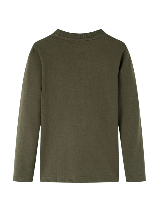 Dětské tričko s dlouhým rukávem khaki 104