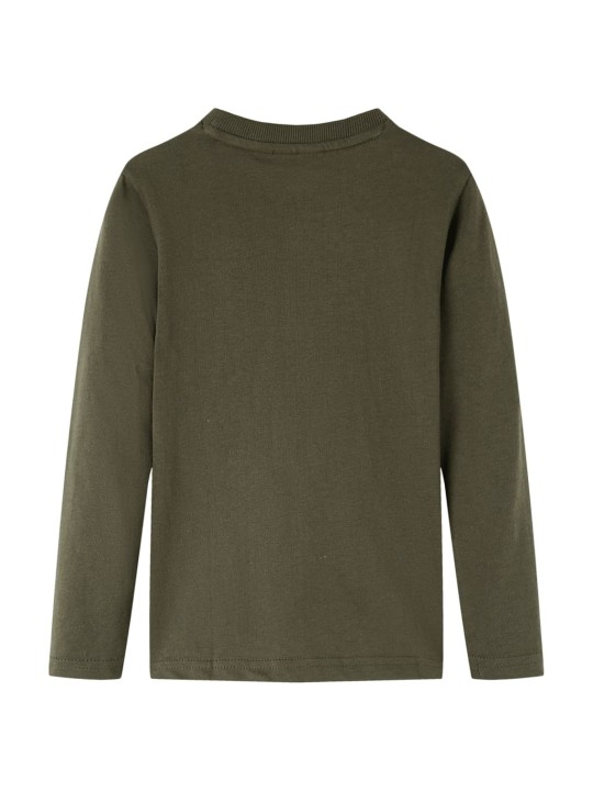 Dětské tričko s dlouhým rukávem khaki 116