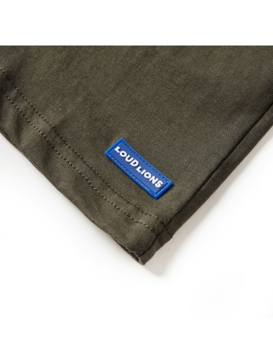 Dětské tričko s dlouhým rukávem khaki 128