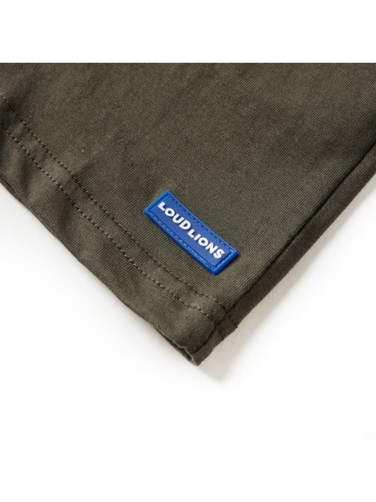 Dětské tričko s dlouhým rukávem khaki 140