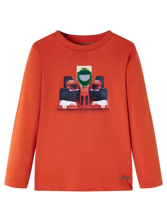 Dětské tričko s dlouhým rukávem oranžové 92