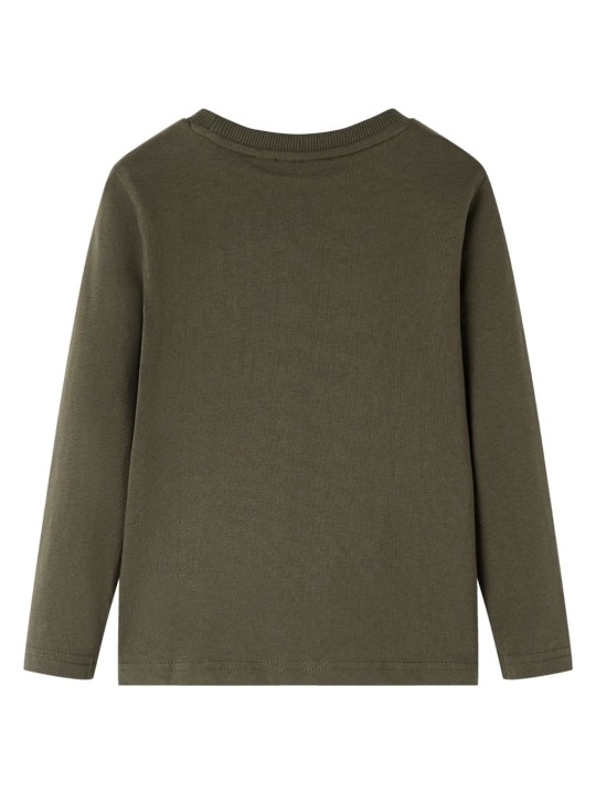 Dětské tričko s dlouhým rukávem khaki 104