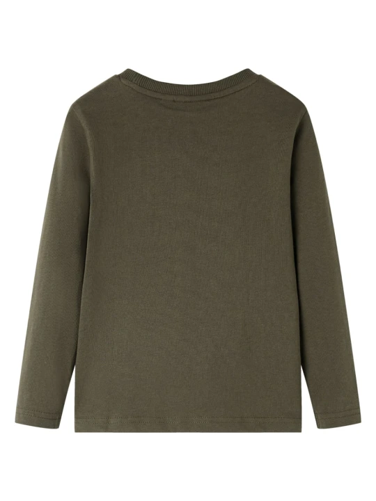 Dětské tričko s dlouhým rukávem khaki 104