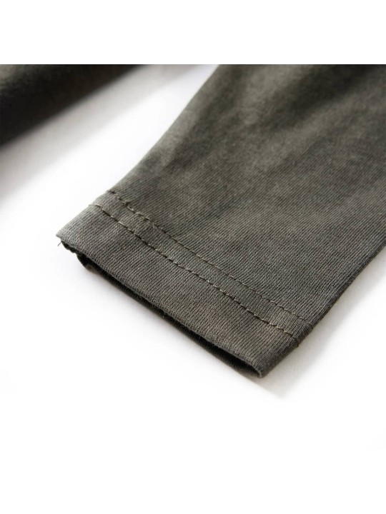 Dětské tričko s dlouhým rukávem khaki 104