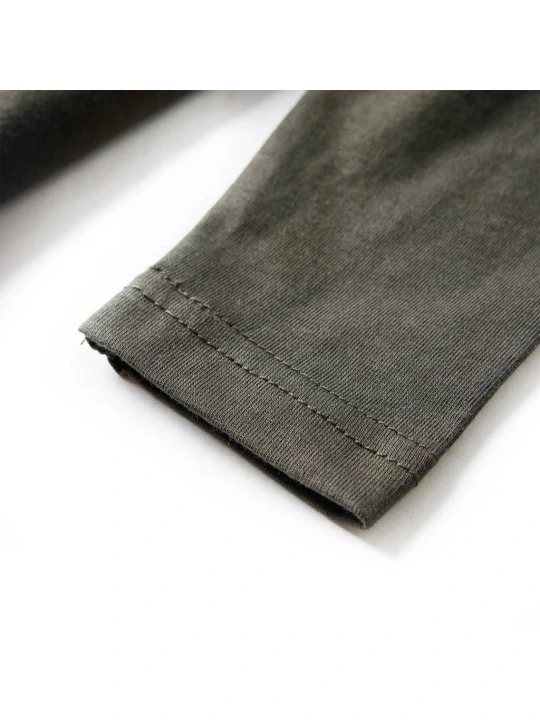Dětské tričko s dlouhým rukávem khaki 104