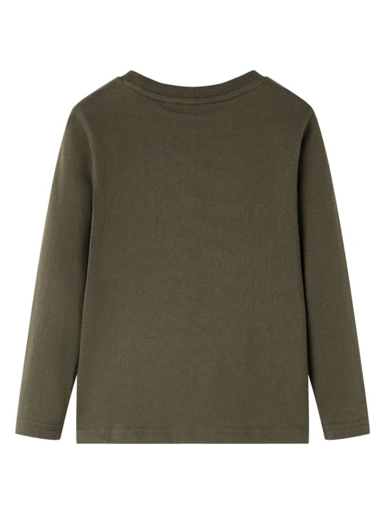Dětské tričko s dlouhým rukávem khaki 128