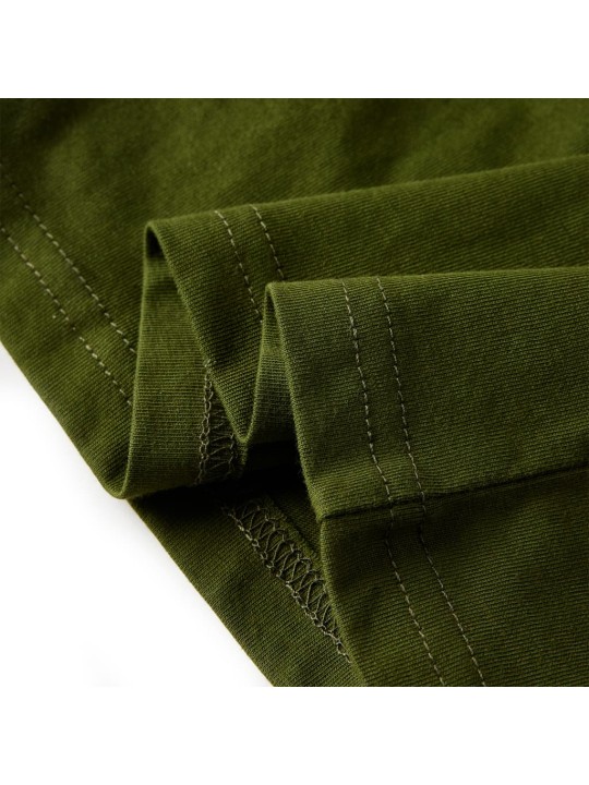 Dětské tričko s dlouhým rukávem tmavě khaki 104