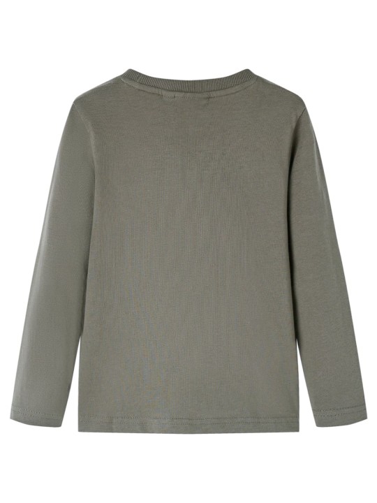 Dětské tričko s dlouhým rukávem khaki 104