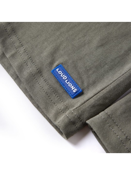 Dětské tričko s dlouhým rukávem khaki 104