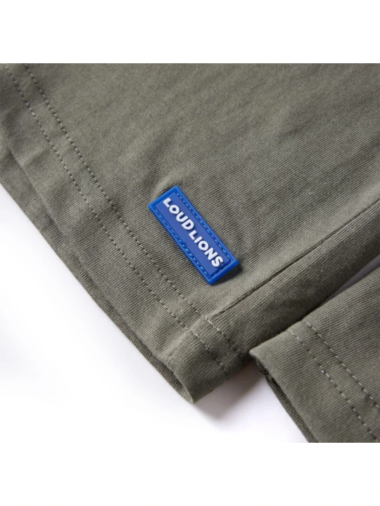 Dětské tričko s dlouhým rukávem khaki 104