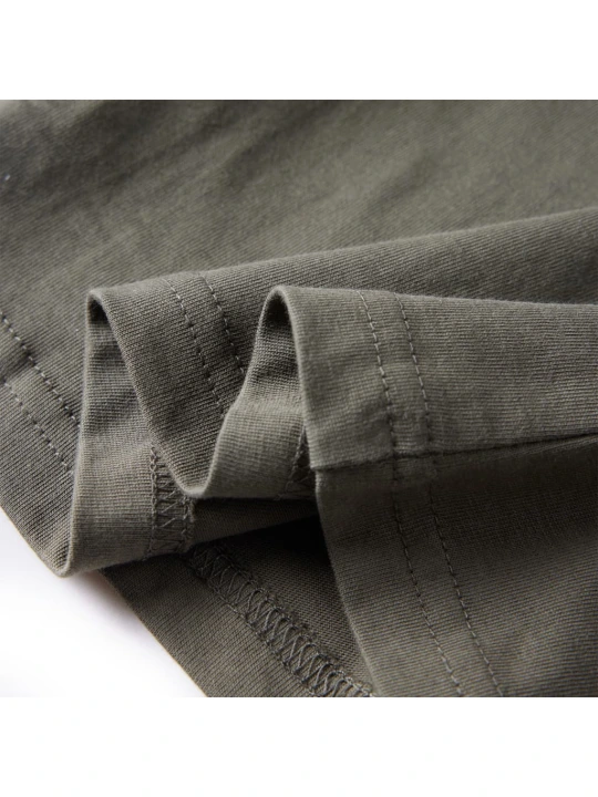 Dětské tričko s dlouhým rukávem khaki 104