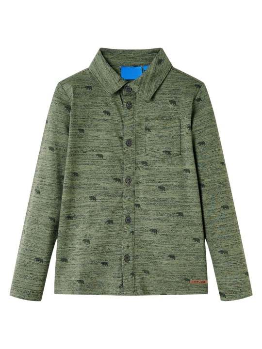 Dětská košile khaki melanž 92