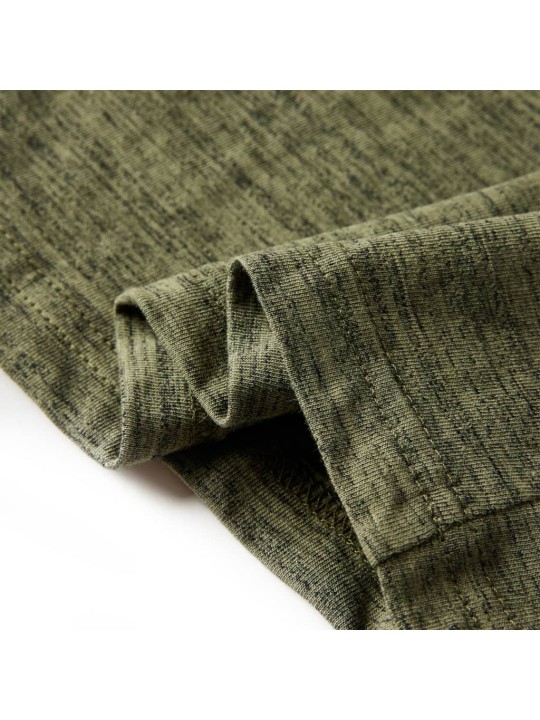 Dětské tričko s dlouhým rukávem khaki melanž 92
