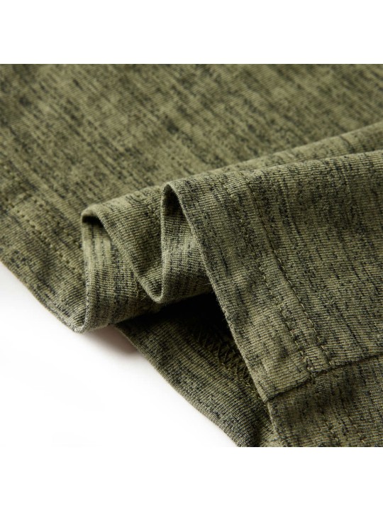 Dětské tričko s dlouhým rukávem khaki melanž 128