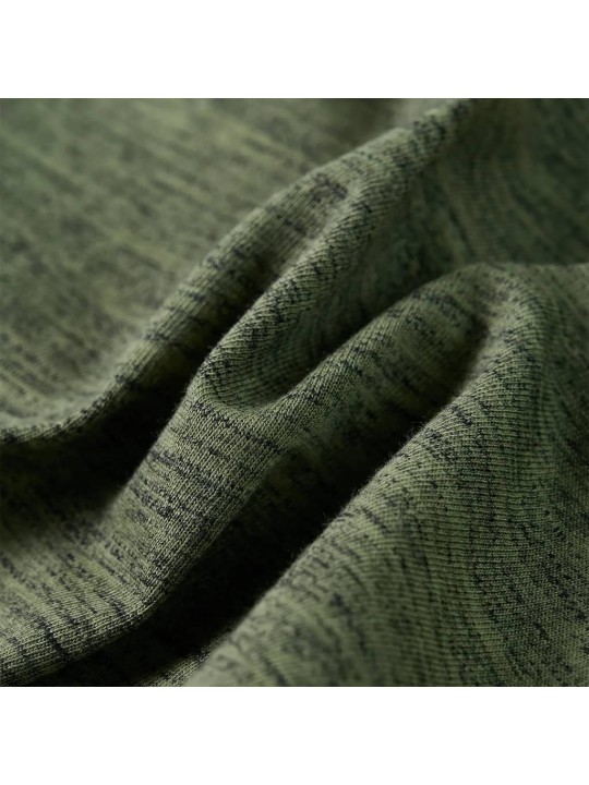 Dětské tričko s dlouhým rukávem khaki melanž 116