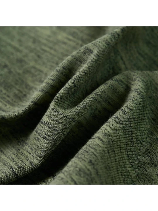 Dětské tričko s dlouhým rukávem khaki melanž 128