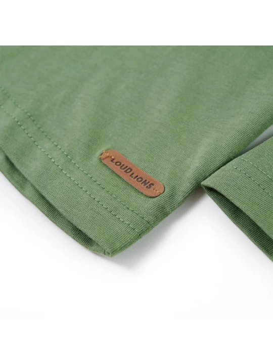 Dětské tričko s dlouhým rukávem světle khaki 104