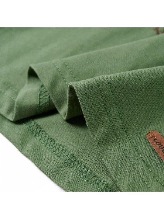 Dětské tričko s dlouhým rukávem světle khaki 104