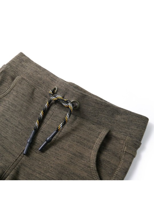 Dětské tepláky tmavě khaki melanž 104