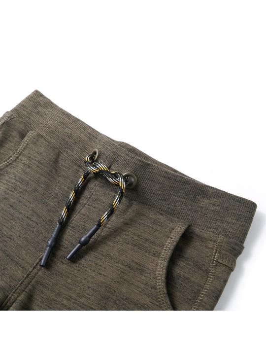 Dětské tepláky tmavě khaki melanž 128