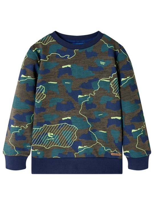 Dětská mikina tmavě khaki melanž 92