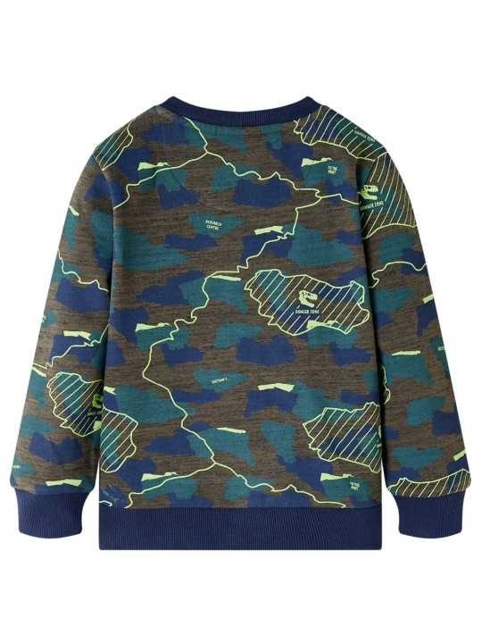 Dětská mikina tmavě khaki melanž 140