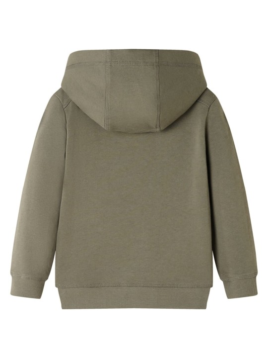 Dětská mikina s kapucí khaki 104