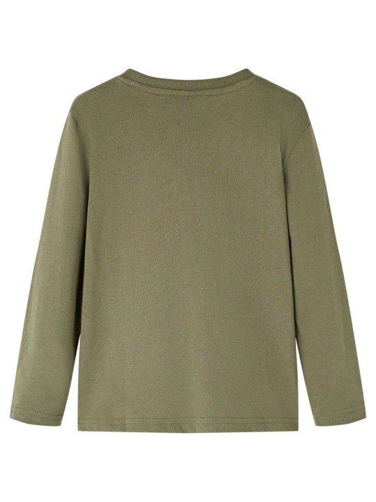 Dětské tričko s dlouhým rukávem khaki 104