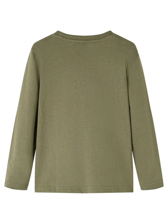 Dětské tričko s dlouhým rukávem khaki 104