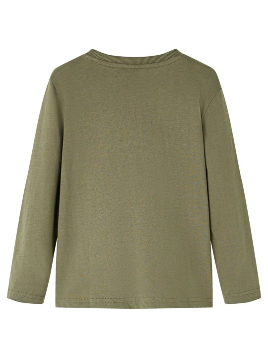 Dětské tričko s dlouhým rukávem khaki 128