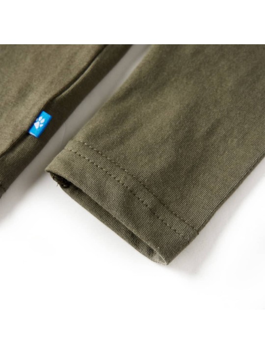 Dětské tričko s dlouhým rukávem khaki 128