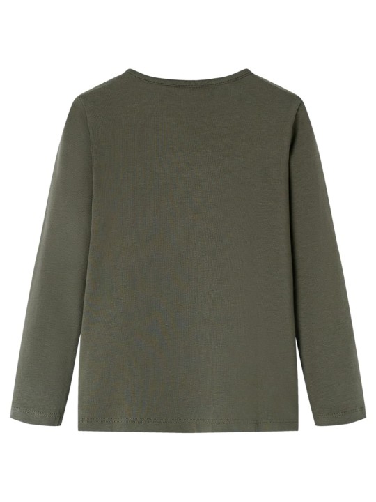 Dětské tričko s dlouhým rukávem khaki 104