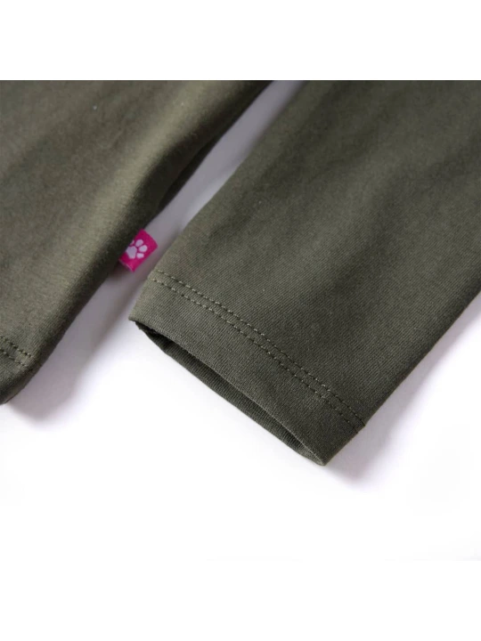 Dětské tričko s dlouhým rukávem khaki 104