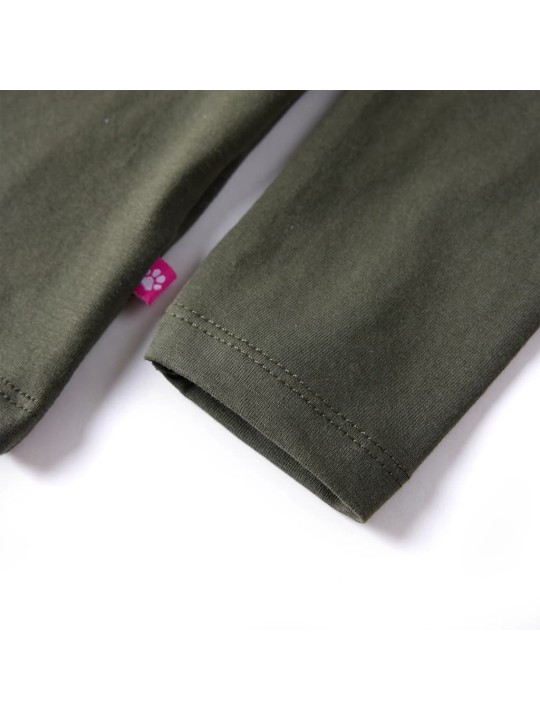 Dětské tričko s dlouhým rukávem khaki 128