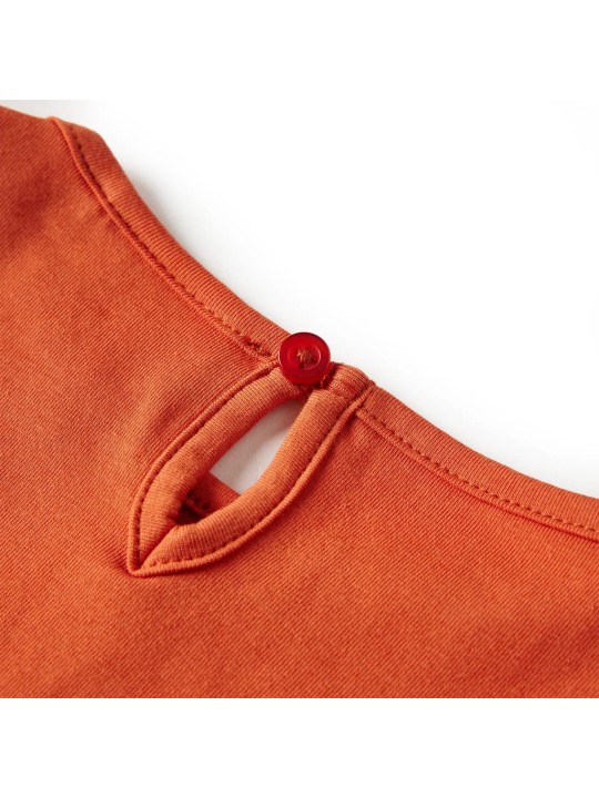 Dětské tričko s dlouhým rukávem oranžové 116