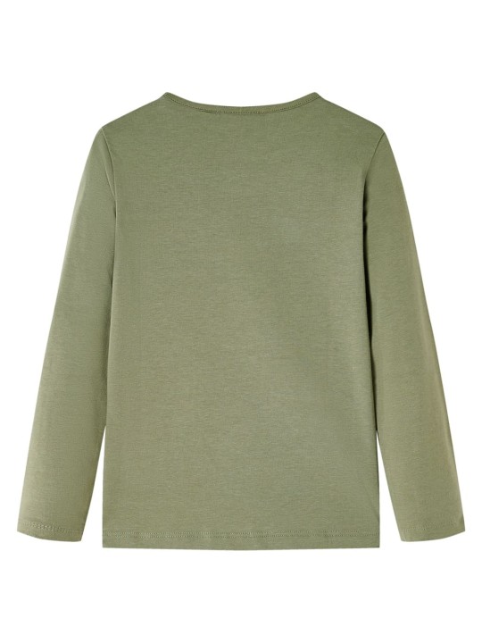 Dětské tričko s dlouhým rukávem khaki 128